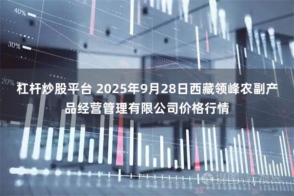 杠杆炒股平台 2025年9月28日西藏领峰农副产品经营管理有限公司价格行情